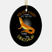 髭のある竜の物小さな恐竜を育てる セラミックオーナメント (右)