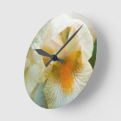 髭のある虹彩クローズアップ ラウンド壁時計 (傾斜)