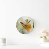 髭のある虹彩クローズアップ ラウンド壁時計 (ホーム)