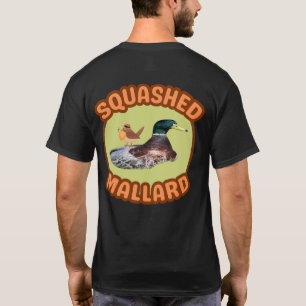 髭のある野鳥観察スクアッシュマラードTシャツ Tシャツ