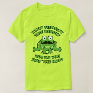 髭のカエルのホツプホツプ Tシャツ