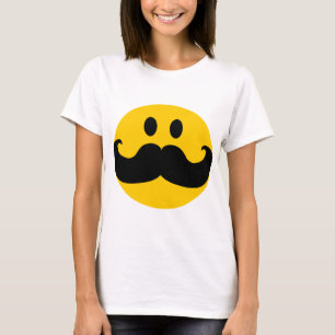 髭のカスタマイズ可能な背景色) Tシャツ