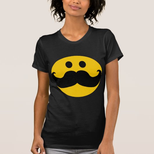 髭のカスタマイズ可能な背景色) Tシャツ (正面)