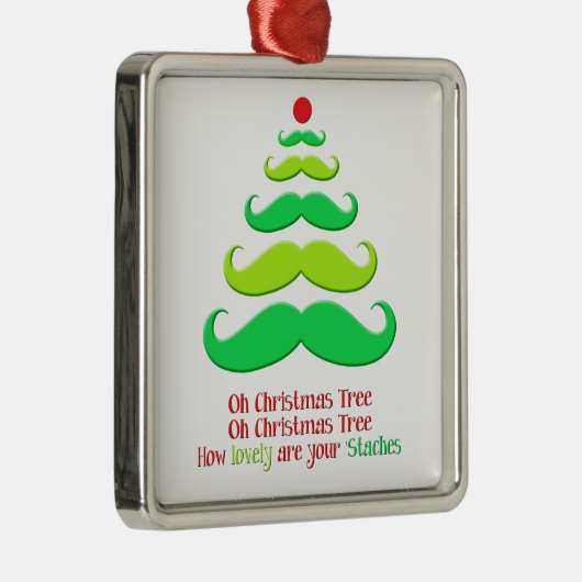 髭のクリスマスツリーの休日のオーナメント メタルオーナメント (右)