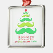 髭のクリスマスツリーの休日のオーナメント メタルオーナメント (左)