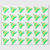 髭のクリスマスツリーの包装紙 ラッピングペーパー (フラット)