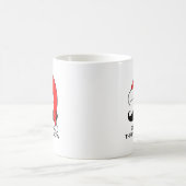 髭のクリスマス-雪を通したStaching コーヒーマグカップ (中央)