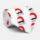 髭のクリスマス-雪を通したStaching ネクタイ (ロール)