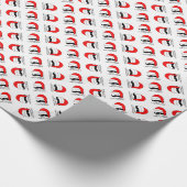 髭のクリスマス-雪を通したStaching ラッピングペーパー (角)