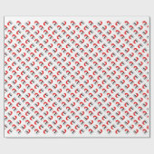 髭のクリスマス-雪を通したStaching ラッピングペーパー (フラット)