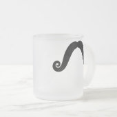 髭のコーヒー・マグの口ひげの顔を育てて下さい フロストグラスマグカップ (正面右)