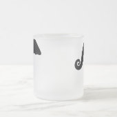 髭のコーヒー・マグの口ひげの顔を育てて下さい フロストグラスマグカップ (中央)