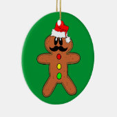 髭のジンジャーブレッドマン セラミックオーナメント (右)