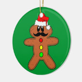 髭のジンジャーブレッドマン セラミックオーナメント (左)