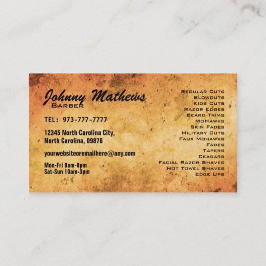 髭のスローガンの名刺 名刺 (裏面)