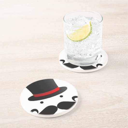 髭のデザイン コースター (側面)