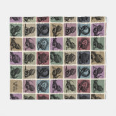 髭のドラゴンギフトブランケット、居心地の良い爬虫類愛好家 フリースブランケット (正面(横))