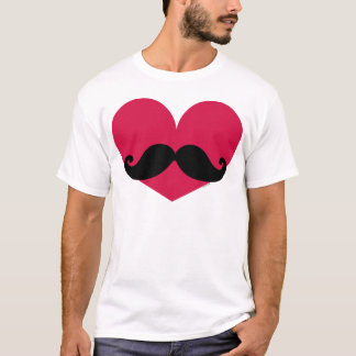 髭のハート Tシャツ