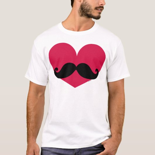 髭のハート Tシャツ (正面)