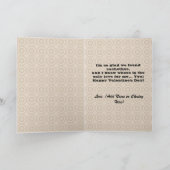 髭のバレンタインデーのフクロウ シーズンカード (内部)