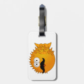 髭のパッファーの魚 ラゲッジタグ (裏面縦)