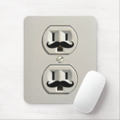 髭のパワーアウトレット マウスパッド (マウス)