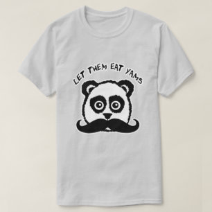 髭のパンダはそれらがヤマイモを食べるようにしました Tシャツ