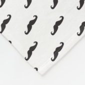 髭のヒップスターパターン2 フリースブランケット (角)