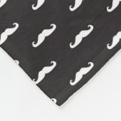 髭のヒップスターパターン フリースブランケット (角)