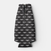 髭のヒップスター模様 ボトルクーラー (裏面)