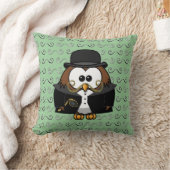 髭のフクロウ クッション (ブランケット)