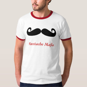 髭のマフィア人のワイシャツ Tシャツ
