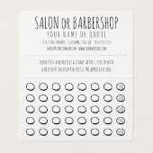 髭のロイヤリティのパンチカード 名刺 (内部フラット)