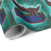 髭の乗車のNostolgicのユーモアの絵画の芸術 ラッピングペーパー (ロールコーナー)