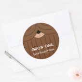 髭の伸びに関するシール ラウンドシール (封筒)