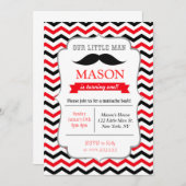 髭の小さい人のバースデーパーティ招待状 招待状 (正面/裏面)