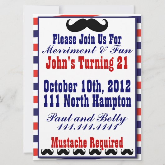 髭の招待状 招待状 (裏面)