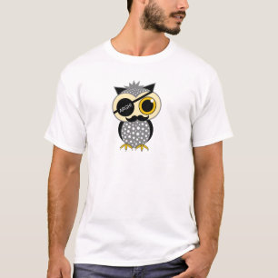 髭の海賊フクロウ Tシャツ