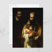 髭の生えた女性が授乳する、1631 ポストカード (正面/裏面)