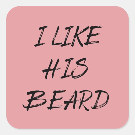 髭の生えた男が好おもしろいい スクエアシール (正面)