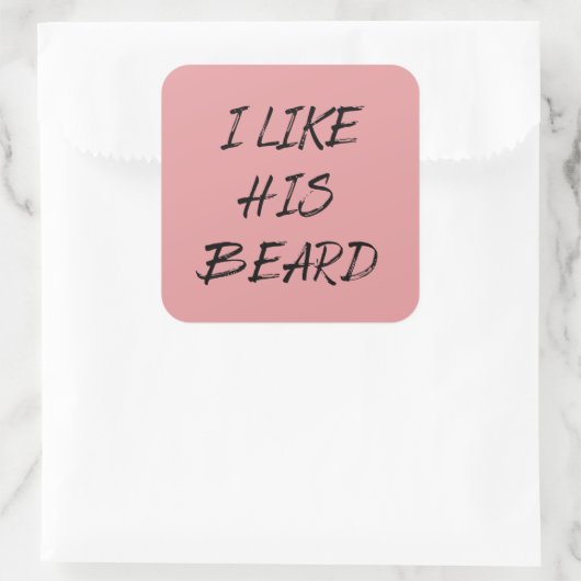 髭の生えた男が好おもしろいい スクエアシール (バッグ)