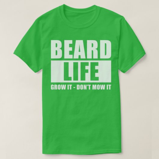 髭の生え方ひげも生えおもしろいない Tシャツ (デザイン正面)