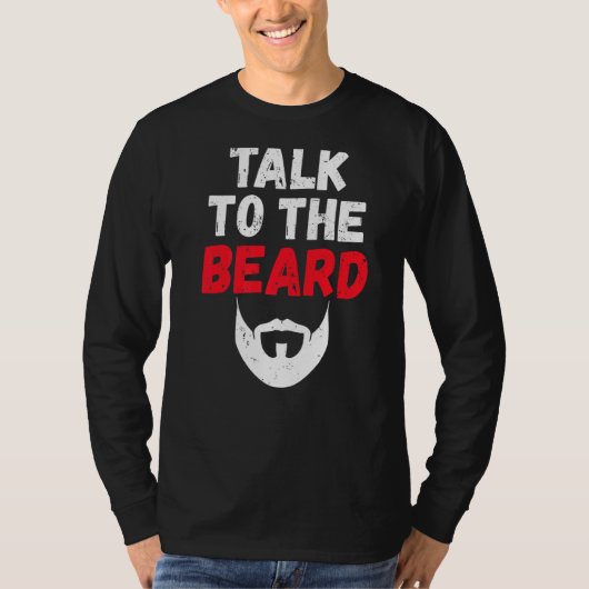 髭の男に話すバイキング Tシャツ (正面)