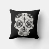 髭の砂糖のスカル クッション (裏面)