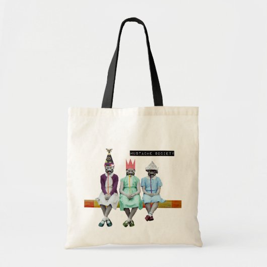 髭の社会のヴィンテージのイメージのトートバック トートバッグ (正面)