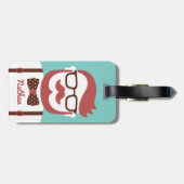 髭の紳士の蝶タイパーソナライズされたプ ラゲッジタグ (裏面横)