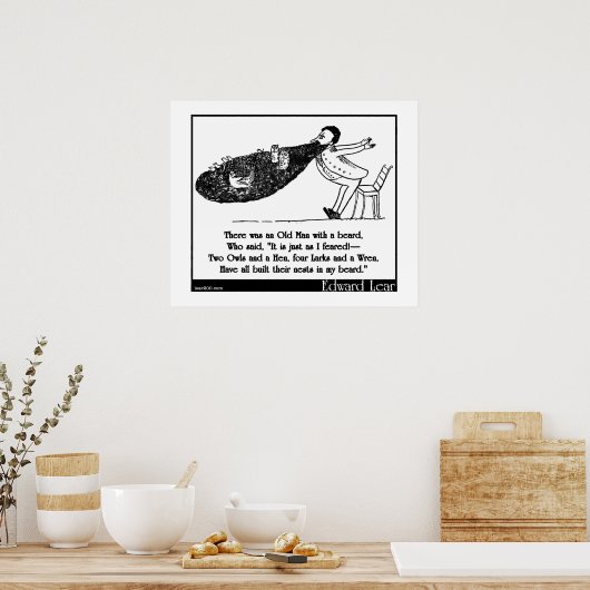 髭の老人がいた ポスター (キッチン)