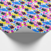 髭のDreidelの覆い(ピンク) ラッピングペーパー (角)