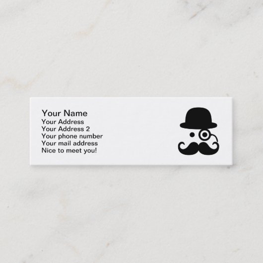 髭のmonocle スキニー名刺 (正面)