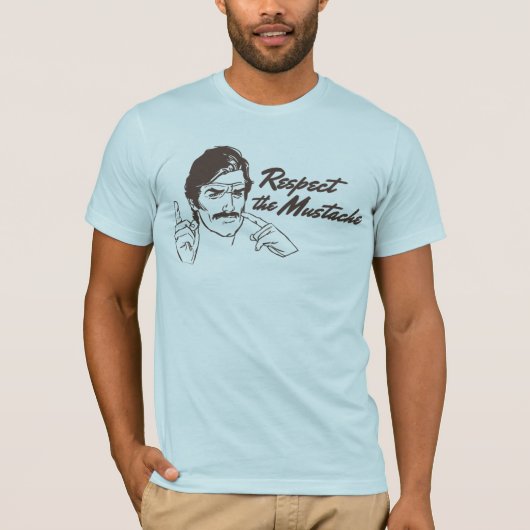 髭のTシャツを尊重して下さい Tシャツ (正面)